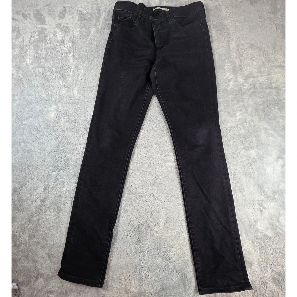 Levi's Women 29 Black 311 Shaping Skinny Jeans Premium Mid Rise Stretch‎